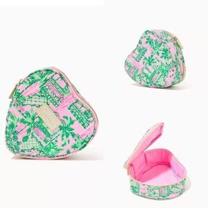 Lilly Pulitzer Heart Cosmetic Case